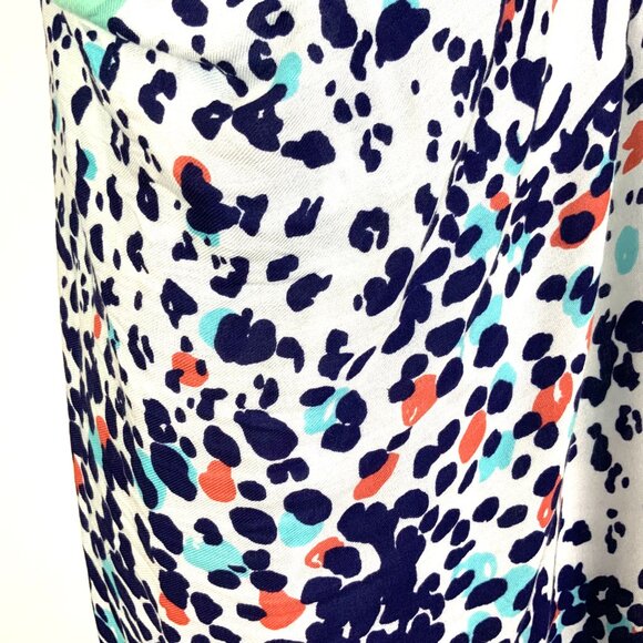 New Lilly Pulitzer Lillian Scarf Bright Navy Leopard Get Spotted Wrap Cover Up - Picture 9 of 16